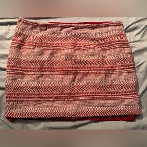 Banana Republic Burnt Orange Patterned Tweed Women's Tailored-look Mini Skirt